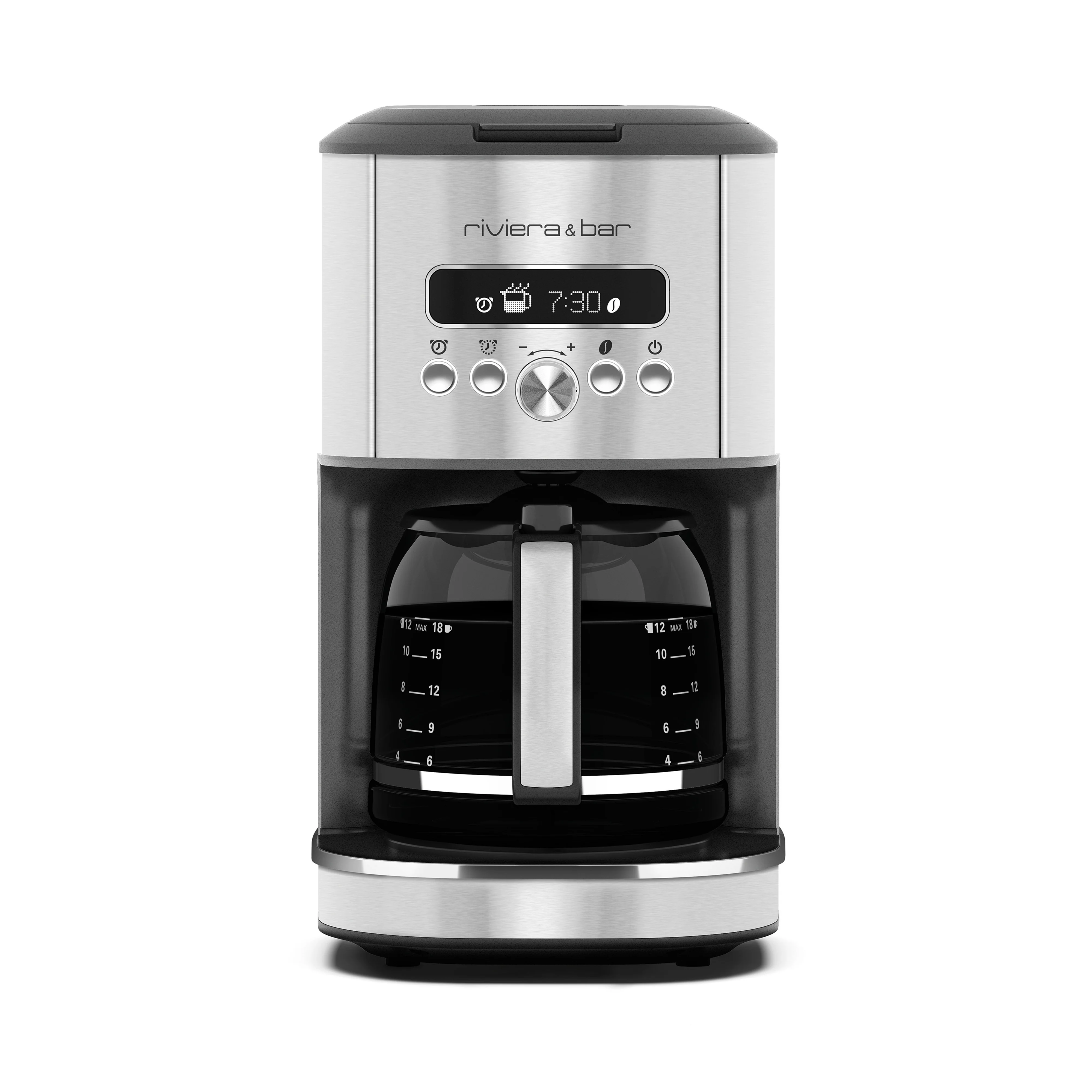 Cafetière filtre programmable - 1,8 L - Inox